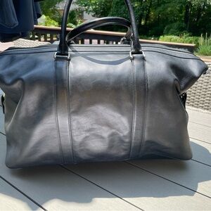 Coach Voyager Sport Calf 20 inch Black leather Duffel 224221JAX